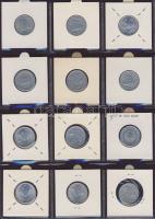 Hagyaték gyűjtemény, egész világ, régi és új, 215db érme, benne nominál és tengerentúl, 18 lapos, la...