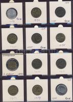 Hagyaték gyűjtemény, egész világ, régi és új, 215db érme, benne nominál és tengerentúl, 18 lapos, la...