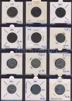 Hagyaték gyűjtemény, egész világ, régi és új, 204db érme, benne nominál és tengerentúl, 17 lapos, laponként 12 férőhelyes, újszerű albumban T:1,2 (többsége),3 (kevés)