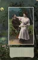 16 db RÉGI romantikus motívumlap, párok, hölgyek / 16 pre-1945 romantic motive postcards, couples, ladies