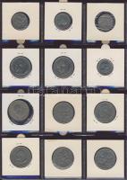 Hagyaték gyűjtemény, egész világ, régi és új, 204db érme, benne nominál és tengerentúl, 17 lapos, la...