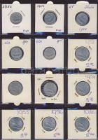 Hagyaték gyűjtemény, egész világ, régi és új, 204db érme, benne nominál és tengerentúl, 17 lapos, la...