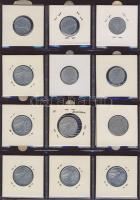 Hagyaték gyűjtemény, egész világ, régi és új, 204db érme, benne nominál és tengerentúl, 17 lapos, la...