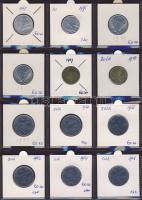 Hagyaték gyűjtemény, egész világ, régi és új, 204db érme, benne nominál és tengerentúl, 17 lapos, la...