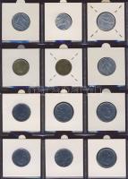 Hagyaték gyűjtemény, egész világ, régi és új, 204db érme, benne nominál és tengerentúl, 17 lapos, la...