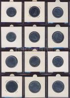 Hagyaték gyűjtemény, egész világ, régi és új, 204db érme, benne nominál és tengerentúl, 17 lapos, la...