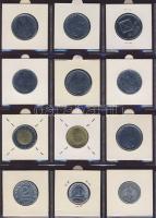 Hagyaték gyűjtemény, egész világ, régi és új, 204db érme, benne nominál és tengerentúl, 17 lapos, la...