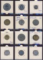 Hagyaték gyűjtemény, egész világ, régi és új, 204db érme, benne nominál és tengerentúl, 17 lapos, la...