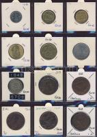 Hagyaték gyűjtemény, egész világ, régi és új, 204db érme, benne nominál és tengerentúl, 17 lapos, la...