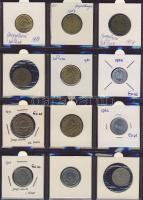 Hagyaték gyűjtemény, egész világ, régi és új, 204db érme, benne nominál és tengerentúl, 17 lapos, la...