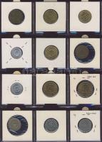 Hagyaték gyűjtemény, egész világ, régi és új, 204db érme, benne nominál és tengerentúl, 17 lapos, la...