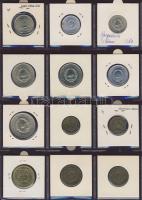 Hagyaték gyűjtemény, egész világ, régi és új, 204db érme, benne nominál és tengerentúl, 17 lapos, la...