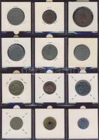 Hagyaték gyűjtemény, egész világ, régi és új, 204db érme, benne nominál és tengerentúl, 17 lapos, la...