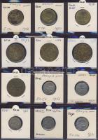 Hagyaték gyűjtemény, egész világ, régi és új, 204db érme, benne nominál és tengerentúl, 17 lapos, la...