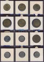 Hagyaték gyűjtemény, egész világ, régi és új, 204db érme, benne nominál és tengerentúl, 17 lapos, la...