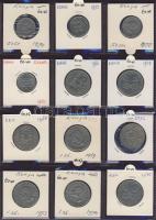 Hagyaték gyűjtemény, egész világ, régi és új, 204db érme, benne nominál és tengerentúl, 17 lapos, la...