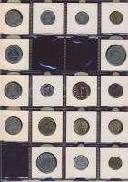 Hagyaték gyűjtemény, egész világ, régi és új, 239db érme, benne főleg tengerentúl, nominál 16 lapos,...