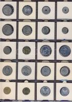 Hagyaték gyűjtemény, egész világ, régi és új, 239db érme, benne főleg tengerentúl, nominál 16 lapos,...