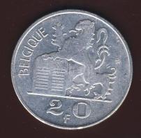 Belgium 1955. 20Fr Ag T:2/3+