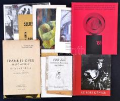 1908-2005 Vegyes régi művészeti katalógus tétel, köztük Henry Moore, Frank Frigyes, Pállik Béla és más művészek kiállítási katalógusai.