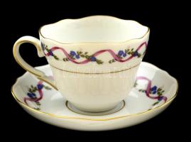 Tripits mokkás csésze és alj, matricás, jelzett, hibátlan