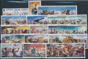 Uniforms, war 1980-1997 3 stamps + 27 pairs Egyenruha, háború motívum 1980-1997 3 klf önálló érték +...