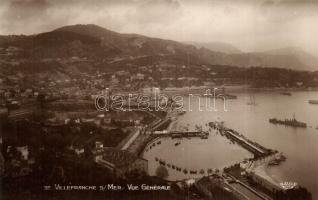 2 db RÉGI hadihajós képeslap, Wilhelsmhaven kikötőjében német torpedóhajó, Villefranche-Sur-Mer kikö...