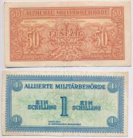 Ausztria / Szövetséges megszállás 1944. 50g + 1Sch + 2Sch + 5Sch + 10Sch + 20Sch + 50Sch + 100Sch T:...