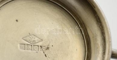 3 db W&G alpakka csésze, jelzett, m: 6 cm d: 9 cm