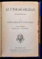 Az Olcsó Könyvtár 4 kiadványa egybekötve:   Kónyi Manó: Deák Ferenc. Miért nem ment  el az 1843-diki országgyülésre? Bp., 1889, 105+6 p.  Coppée Ferenc: Idyll a háború alatt. Fordította Molnár Gyula. Bp., 1894, 108+4 p.  Átkötött félvászon kötés, kissé kopottas borítóval. Macaulay T. B.: Johnson Sámuel. Fordította Aszalay Gyula. Bp., 1897, 59+4 p.  Spielhagen Frigyes: Az utolsó órában. Fordította Halasi Aladár. Bp., 1881, 162 p.