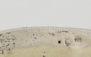 Ezüst (Ag.) tál, jelzett, mesterjeggyel (KA), poncolt,  32×32 cm, nettó:527 g