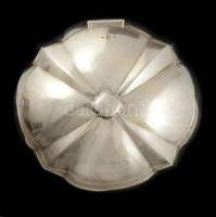 Ezüst (Ag.) cukordoboz,jelzett, mesterjeggyel (S), poncolt, belül aranyozott, m:12 cm, nettó:230 g