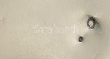 Ezüst (Ag.) cukordoboz,jelzett, mesterjeggyel (S), poncolt, belül aranyozott, m:12 cm, nettó:230 g