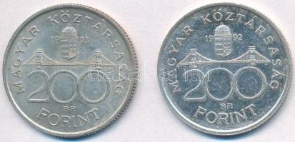 1992-1993. 200Ft Ag "MNB" (2x) T:2