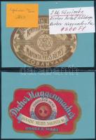 2 db sörcímke: Dreher Haggenmacher Nagyvárad, Mezey Ignác töltése, Nagyszalonta; Dreher Antal serfőzdéi Rt. Kőbánya, kiviteli márciusi sör