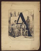 Kisméretű grafika a börtönből 16x13 cm