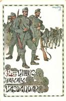 34-es Vilmos Bakák Vasdandár, Gimes Lajos főhadnagy alkotása / Hungarian infrantry unit, WWI military, s: Gimes Lajos (EK)