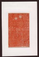 Kass Jénos selyemkép 9x14 cm