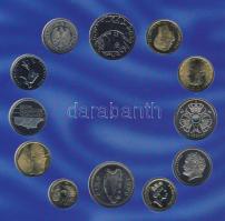 1990-1992. "Europa" 12 tagállam 12klf pénze dekoratív szettben T:BU