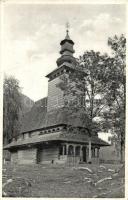 Podkarpatska Rus, Dreveny kostelik v Bystre / Kárpátaljai fatemplom / Carpathian Ruthenian wooden church (fa)