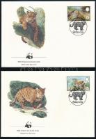 WWF: Jaguar set on 4 FDC WWF: Jaguár sor 4 db FDC-n