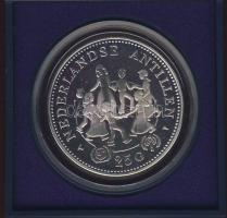 Holland Antillák 1979. 25G Ag "Nemzetközi gyermekév" T:PP Eredeti dísztokban, tanúsítvánny...