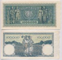 Románia 1946. 100.000L + 1947. 1.000.000L T:III szép papír
Romania 1946. 100.000 Lei + 1947. 1.000....