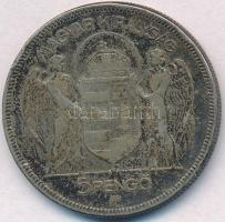 1930. 5P Ag "Horthy jobbra" T:3 patina