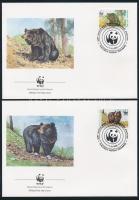 WWF: Bears set on 4 FDC WWF: Medvék sor 4 db FDC-n