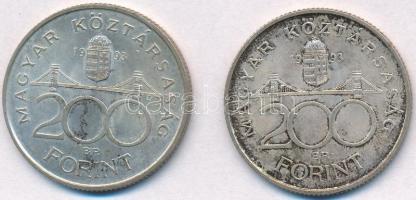 1993. 200Ft "MNB" (2x) T:2 patina