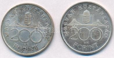 1993. 200Ft "MNB" (2x) T:2 patina