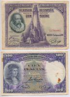 Spanyolország 1928. 100P + 1931. 100P + 1935. 5P + 1935. 10P T:III,III-
Spain 1928. 100 Pesetas + 1...