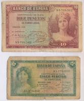 Spanyolország 1928. 100P + 1931. 100P + 1935. 5P + 1935. 10P T:III,III-
Spain 1928. 100 Pesetas + 1...