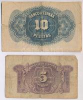 Spanyolország 1928. 100P + 1931. 100P + 1935. 5P + 1935. 10P T:III,III-
Spain 1928. 100 Pesetas + 1...